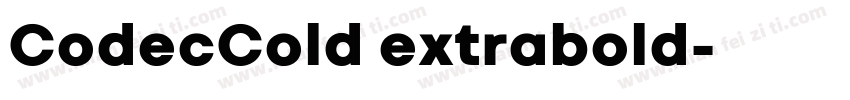 CodecCold extrabold字体转换